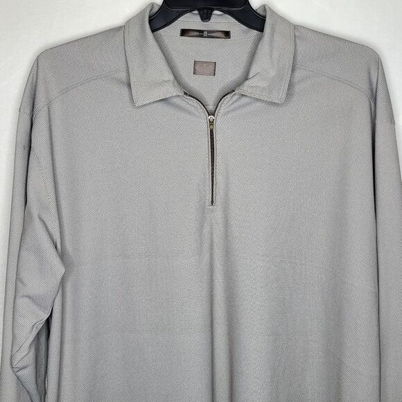Tiger Woods Gray Quarter-Zip Long Sleeve Shirt Size XL - Picture 2 of 8